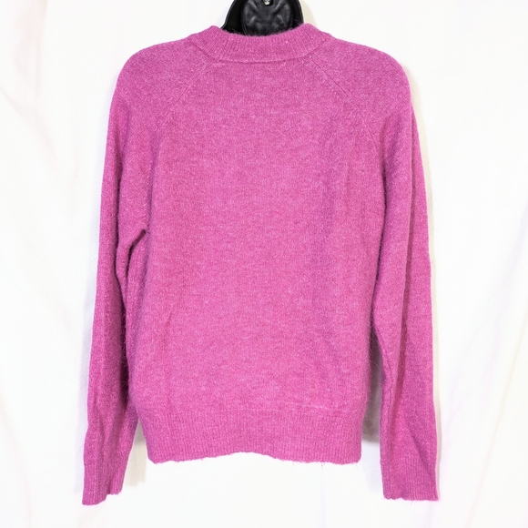 Zara Alpaca & Wool Blend Mock-Neck Pullover Sweater, Soft, Cozy, Warm, Sz S - Picture 3 of 11